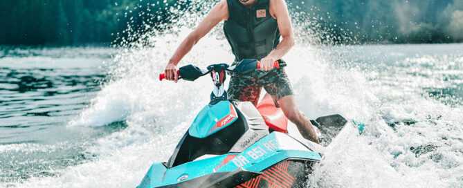 A jet ski racer to fly like a bird and dive like a fish